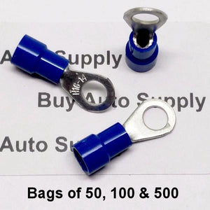 BAS14434B - Blue Vinyl Ring Connector #10 Stud