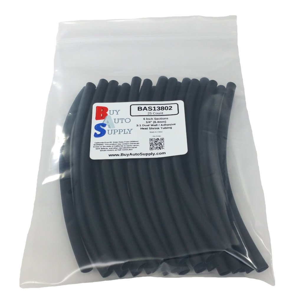 Heat Shrink Tube - Dual Wall 1/4 - 6 Inch Lengths - Wholesale