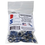 BAS14455B - Blue Nylon Ring Connector 16-14 (1/4" Stud)