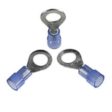 BAS14455B - Blue Nylon Ring Connector 16-14 (1/4" Stud)