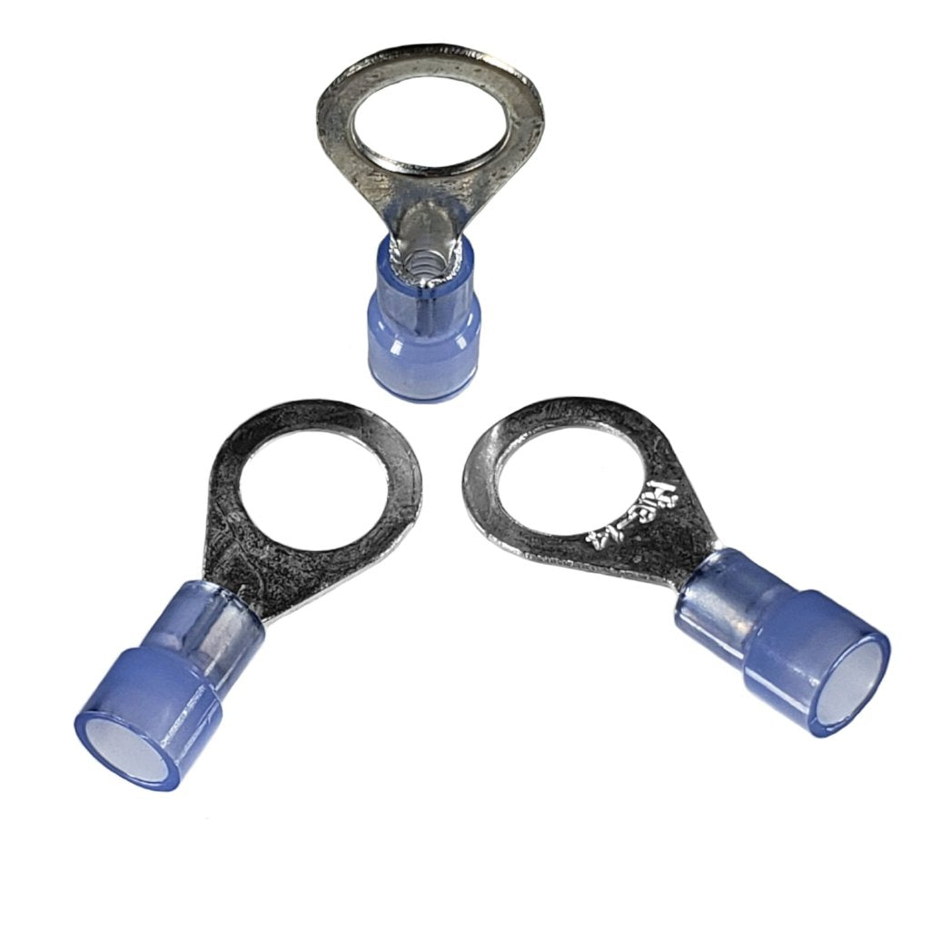 BAS14456B - Blue Nylon Ring Connector 16-14 (5/16" Stud)