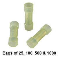 BAS14473 - Yellow Nylon Butt Connector - Made in USA